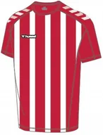 Koszulki męskie - Koszulka T-shirt sportowa krótki rękaw w paski czerwony Hummel Elite r.3XL - miniaturka - grafika 1