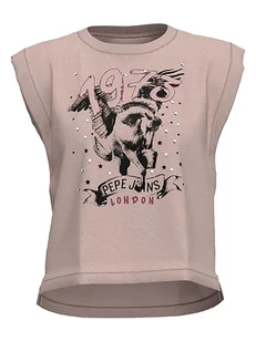 Pepe Jeans Koszulka w kolorze beżowym - Koszulki i topy damskie - miniaturka - grafika 1