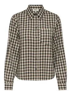 ONLY Koszula Liva 15355446 Beżowy Regular Fit - Koszule damskie - miniaturka - grafika 1