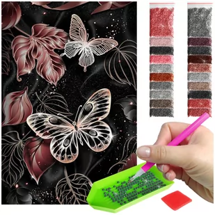 Haft Diamentowy ARTULIO, Obraz DIY 5D, Diamond Painting, Mozaika Diamentowa 40X60cm (Para jaskrawych motyli) + Zestaw Akcesoriów - Zabawki kreatywne Haft Diamentowy ARTULIO, Obraz DIY 5D, Diamond Painting, Mozaika Diamentowa 40X60cm (Para jaskrawych motyli) + Zestaw Akcesoriów - Zabawki kreatywne - miniaturka - grafika 1