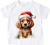 Koszulki dla dziewczynek - Koszulka dla dziecka ze świątecznym zwierzątkiem zwięrzątko2 - miniaturka - grafika 1