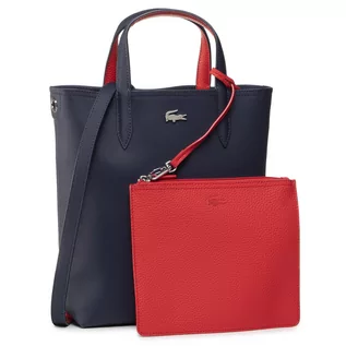 Torebki damskie - Lacoste Torebka Vertical Shopping Bag NF2991AA Peacoat Salsa B50 - grafika 1