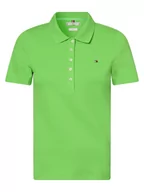 Koszulki i topy damskie - Tommy Hilfiger - Damska koszulka polo, zielony - miniaturka - grafika 1