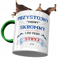 Kubki - Kubek Zielony Dla Stryja na Urodziny na Prezent z Nadrukiem ze Zdjęciem + Opakowanie na prezent (wzór 02) - miniaturka - grafika 1