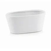 Donice - Osłonka ceramiczna rynna biała 21 cm - miniaturka - grafika 1