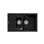 Zlewozmywaki - Zlewozmywak granitowy z baterią Senar2 Pyramis - miniaturka - grafika 1