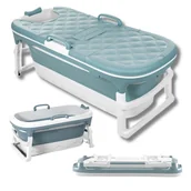 Inne akcesoria do pielęgnacji dzieci - Składana wanna z rolką do masażu spa przenośna silikonowa - miniaturka - grafika 1