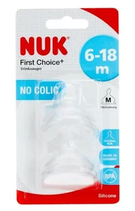 Nuk, Sauger Silikon, Smoczek M, 2 sztuki - Smoczki uspokajające - miniaturka - grafika 1