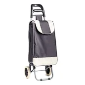 Torby i wózki na zakupy - Torba wózek na zakupy na kółkach czarna - miniaturka - grafika 1
