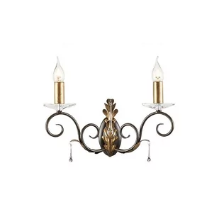 Elstead Lighting Kinkiet LAMPA ścienna AMARILLI AML2 BR/GLD OPRAWA świecznikowa crystal brąz złote - Lampy ścienne - miniaturka - grafika 1