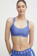 Bielizna sportowa damska - Under Armour biustonosz sportowy Crossback kolor fioletowy - miniaturka - grafika 1