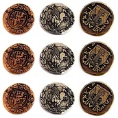Gry planszowe - Zestaw 9 Antycznych Metalowych Monet - miniaturka - grafika 1