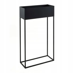 KWIETNIK DONICA STOJACA LOFT CZARNY WYSOKI metal - Donice - miniaturka - grafika 1