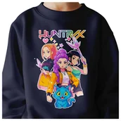 Bluzy dla dziewczynek - BLUZA DZIECIĘCA K-POPOWE ŁOWCZYNIE DEMONÓW HUNTRIX 122-128 BAWEŁNIANA - miniaturka - grafika 1