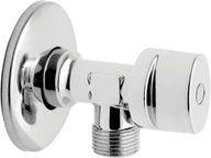 Baterie umywalkowe - Ferro zawór kulowy z rozetą i metalowym pokrętłem chrom Z1212K - miniaturka - grafika 1