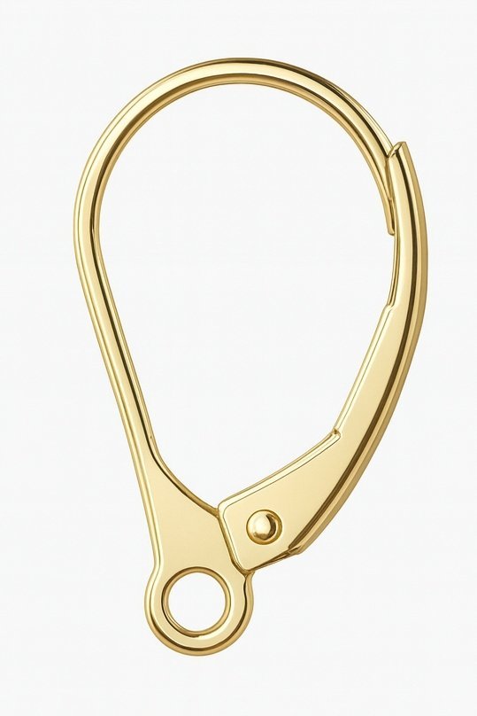 ZŁOTE ZAPIĘCIE Z KLAPKĄ DO WISZĄCYCH KOLCZYKÓW PÓŁFABRYKAT 14KT 585