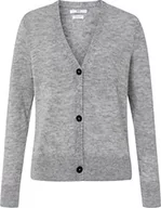 Swetry damskie - BRAX Damski sweter Alicia Alpaka Mix Solid Cardigan, Srebrny, 70 - miniaturka - grafika 1