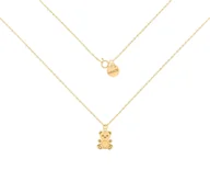 Naszyjniki - Pozłacany naszyjnik z misiem 45 cm - miniaturka - grafika 1
