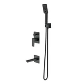 Zestawy prysznicowe - Omnires Zestaw wannowy podtynkowy Parma grafit szczotkowany SYSPMW01GR - miniaturka - grafika 1