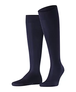 FALKE Mężczyźni Podkolanówki Tiago M KH Bawełna długie jednokolorowe 1 Para, Niebieski (Dark Navy 6370), 45-46 - Skarpetki męskie - miniaturka - grafika 1