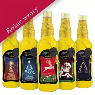 Zdobione butelki świąteczne PREMIUM Monopol 500ml/ 0,5L - Domowy wyrób alkoholu - miniaturka - grafika 1