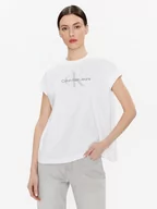 Koszulki i topy damskie - Calvin Klein Jeans T-Shirt J20J220717 Biały Relaxed Fit - miniaturka - grafika 1