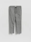 Spodnie męskie - Reserved - Spodnie slim fit w kratę - jasnoszary - miniaturka - grafika 1