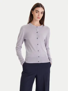 Calvin Klein Kardigan LV044D323G Szary Slim Fit - Swetry damskie - miniaturka - grafika 1