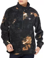 Bluzy męskie - Volcom Męska bluza polarowa V-Science P/O 1/2 Zip Bluza, czarna (Bleach Black), S, czarny (Bleach Black), S - miniaturka - grafika 1