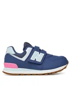 Buty dla dziewczynek - New Balance Sneakersy PV574NJ Granatowy - miniaturka - grafika 1