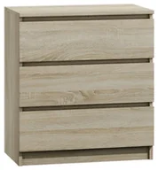 Komody - Mała Komoda Z 3 Szufladami Dąb Sonoma L2-G45 - miniaturka - grafika 1