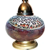 Lampiony i znicze - Znicz witraż Mini Waza SZKM4 29 cm brązowy Ilumini - miniaturka - grafika 1