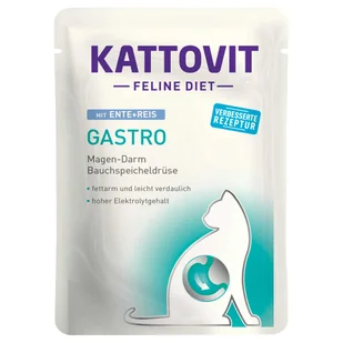 Kattovit Gastro w saszetkach - Kaczka z ryżem, 48 x 85 g - Mokra karma dla kotów - miniaturka - grafika 1