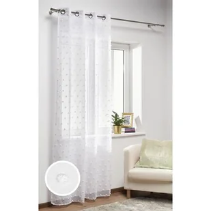 Firana z kółkami ELITE 140 x 260 cm biała - Firany - miniaturka - grafika 1