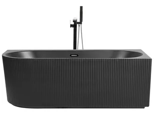 Wanna narożna lewa 170 cm x 80 cm czarna GOCTA - Wanny - miniaturka - grafika 3