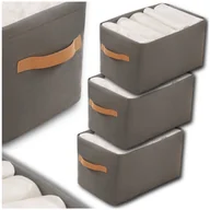 Meble modułowe i akcesoria - Organizer na ubrania zestaw organizerów 3szt sztywny do szafki pudełko - miniaturka - grafika 1