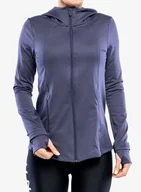Bluzy sportowe damskie - Bluza damska Under Armour Meridian Cold Weather Jacket - steel/purple - miniaturka - grafika 1