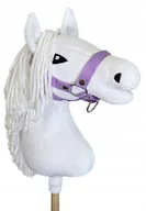 Maskotki i pluszaki - HOBBY HORSE A3, KOŃ NA KIJU - BIAŁY + KANTAR + GRATIS - miniaturka - grafika 1