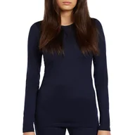 Koszulki sportowe damskie - Koszulka damska Icebreaker Merino 200 Oasis Long Sleeve Crewe Thermal 1043754011 - czarna - miniaturka - grafika 1