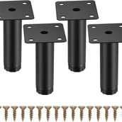 Zawiasy, okucia i inne akcesoria - Zestaw 4 regulowanych nóżek meblowych o wysokości 8 cm, ze stałym podparciem, odpowiednich do mebli/stołów/krzeseł/sof - miniaturka - grafika 1