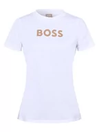 Koszulki i topy damskie - BOSS - T-shirt damski  C_Elogo_5, biały - miniaturka - grafika 1