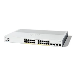 - Cisco - Cisco Catalyst 1300-24P-4X - Switch - C3 - Zarządzany - 24 x 10/100/1000 (PoE+) + 4 x 10 Gigabit SFP+ - Możliwość montażu w stojaku - Pozostałe akcesoria sieciowe - miniaturka - grafika 1