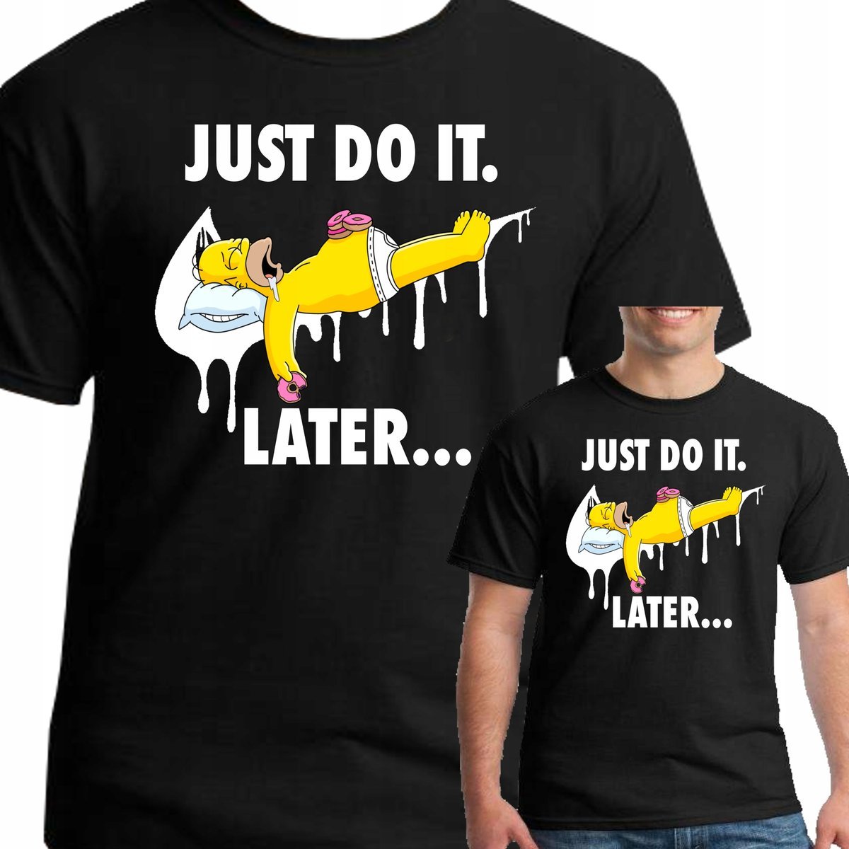 KOSZULKA SIMPSONS HOMER JUST DO IT XL 0790 CZARNA