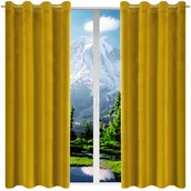 Zasłony - Zasłony welurowe gotowe 140x250 komplet zasłon do salonu na przelotkach - miniaturka - grafika 1