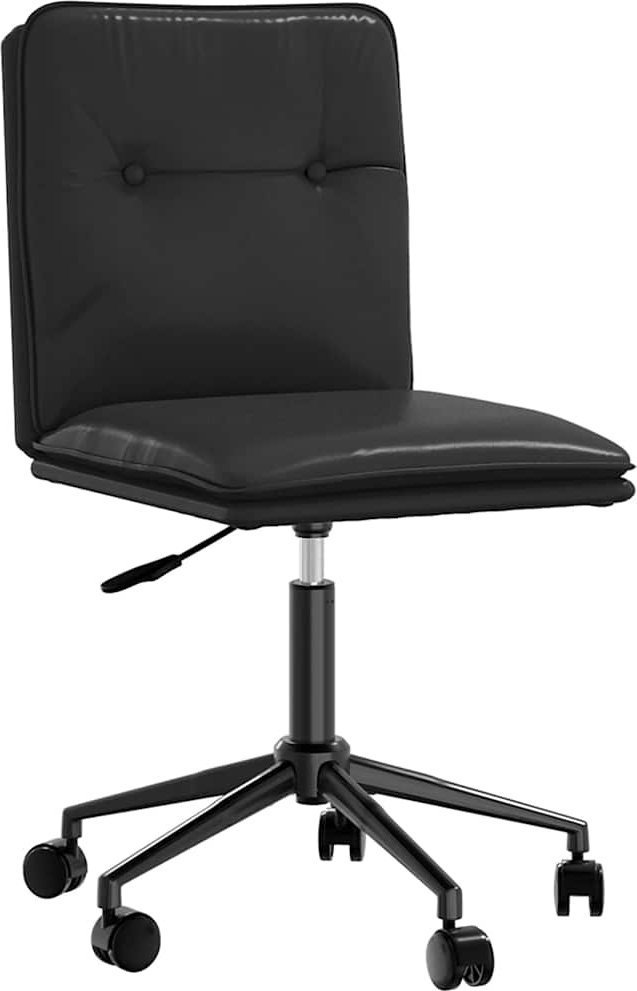 vidaXL Krzesło stołowe, czarne, sztuczna skóra