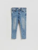 Spodnie męskie - Reserved - Jeansy slim z efektem sprania - niebieski - miniaturka - grafika 1