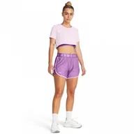 Spodnie sportowe damskie - Damskie spodenki treningowe Under Armour Play Up 5in Shorts - fioletowe - UNDER ARMOUR - miniaturka - grafika 1