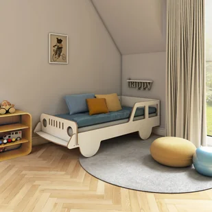 Łóżko dziecięce samochód jeep auto 70x140 cm MDF - Łóżka dla dzieci i młodzieży - miniaturka - grafika 1