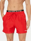 Kąpielówki męskie - Calvin Klein Swimwear Szorty kąpielowe LV00N61015 Czerwony ciemny Regular Fit - miniaturka - grafika 1