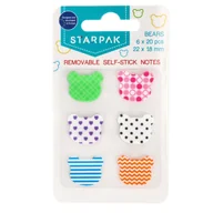 Szkolne artykuły papiernicze - Starpak Zakładka indeksująca Misie 22 x 18 mm 6 x 20k - miniaturka - grafika 1